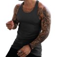 thumbnail image 5 of Inadays Men's Workout Tank Top Gym Fitness Athletic Shirts Quick Dry Bodybuilding Sleeveless Plain Muscle T Shirts, Dark Gray, 4XL, 5 of 7