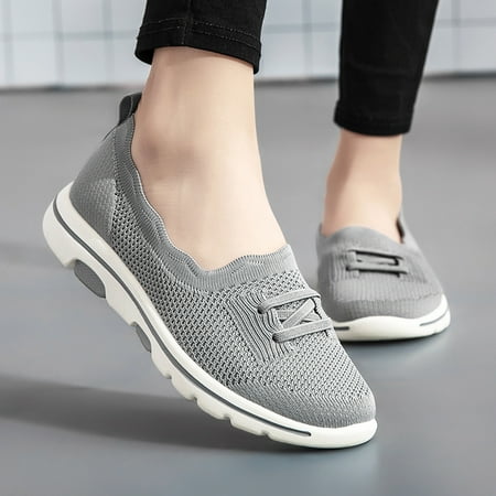 

Women‘s Lightweight Knit Sneakers Low Top Comfy Fashion Walking Shoes Women‘s Solid Color Footwear