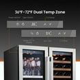 thumbnail image 2 of Ca'Lefort Réfrigérateur à Vin et à Boissons de 30 Pouces, Frigo à Vin à Double Zone avec Porte Française en Acier Inoxydable, 2 of 7