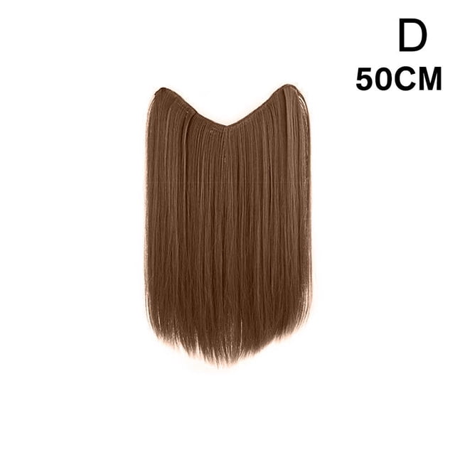 Wig Big Wave Hair Extension Straight Long Clip In Hair Extensions Black Brown High Tempreture Synthe