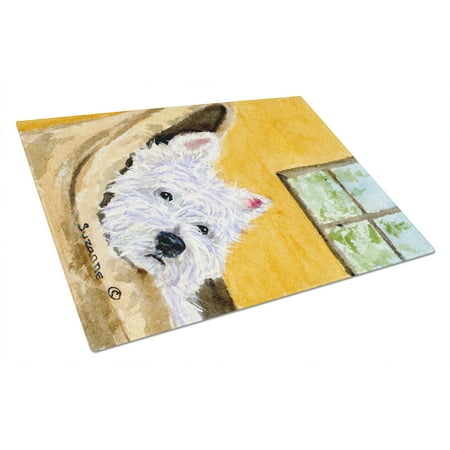 

Caroline s Treasures SS8785LCB Westie Glass Cutting Board Large 12H x 16W multicolor