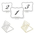 thumbnail image 2 of Coofit 24PCS Place Porte-Cartes Métal Créatif Porte-Cartes Numéro de Table Stand, 2 of 10