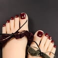 thumbnail image 2 of Uñas postizas para dedos de los pies, moda brillante, cuadrada, corta, cubierta completa, 24 Uds., uñas postizas para mujeres y niñas, S292 WD.WDQZL Hogar, 2 of 4