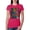 Raspberry, variant on , Colorful Cat Portrait | Cat Lover Owner | Dean Russo Art Animal Lover Womens Slim Fit Junior Tee, Raspberry, M