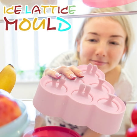 

Cglfd Cartoon Silicone Popsicle Ice Cream Six Popsicle Box Ice