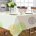 thumbnail image 2 of Lemon Tablecloth, Yellow Lemons Linen Table Cloth for Summer, Waterproof Wrinkle Free Tablecloth for Kitchen Dining Room Picnic Party Banquet, Outdoor Indoor Use Tablecloth, Rectangle 60 x 102 inch, 2 of 5