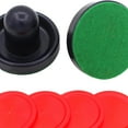 thumbnail image 6 of DimyFew Air Hockey Pushers and Air Hockey Pucks 96mm Green Felt Family Game Goal Handles Dark Blue, 6 of 9