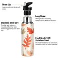 thumbnail image 3 of Yayeee 33oz Insulated Water Bottle Double Wall Stainless Steel with Flip Straw Lid, Red Autumn Leaves, 3 of 7