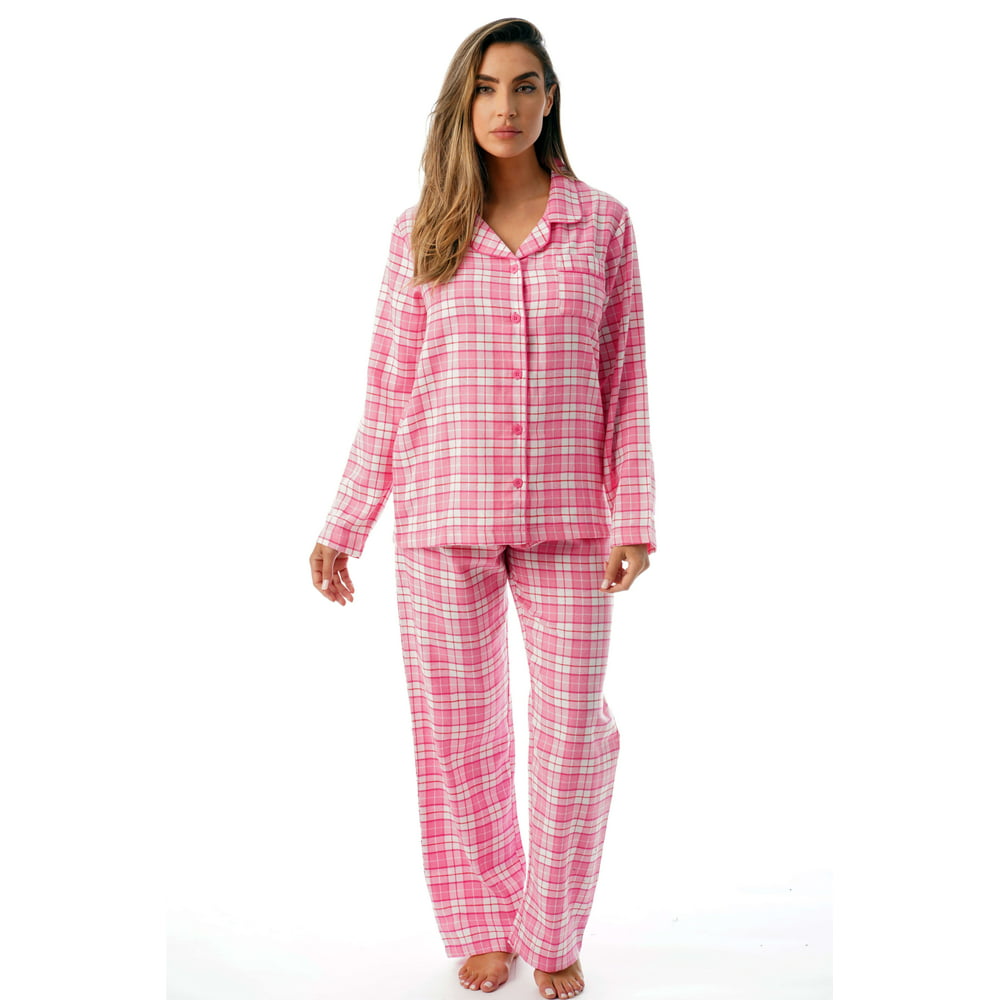 Just Love Just Love Long Sleeve Flannel Pajama Sets For Women 6760 10359 Medium Coral