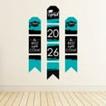 thumbnail image 4 of Big Dot of Happiness Teal Grad - Best is Yet to Come - Hanging Vertical Paper Door Banners - 2026 Turquoise Party Wall Decor Kit- Indoor Door Decor, 4 of 7