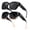 A01(2 Pack) Black+bluebrown, variant on Women's Luxury Minimalist Sunglasses UV400 High Gloss Black Blue Gradient for Resort Vacation Poolside Lounging