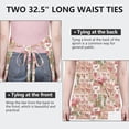 thumbnail image 6 of Pioneer Flower Floral Print Pattern Apron for Women and Men, Cotton Linen Waterproof with Pockets, Adjustable, 33x27 Inch for Kitchen, Gardening, BBQ, Salon, 6 of 6