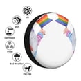thumbnail image 4 of Yiaed LGBT Gnomes Print Tire Wheel Cover, Waterproof Spare Tire Cover Fit for Jeep, Truck,Trailer, RV, SUV, Camper and Most Vehicle-14 inch, 4 of 6