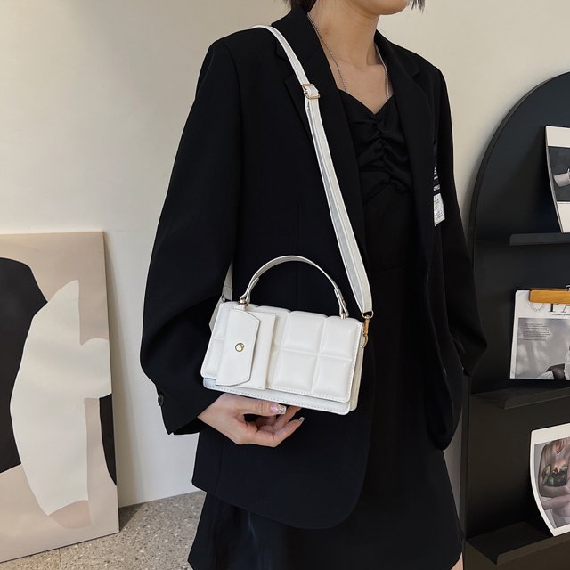 Bolsa Bolso de hombro para mujer Bolso de verano Diseñador de moda Bolsos de cuero (Blanco) Tmvgtek Para estrenar