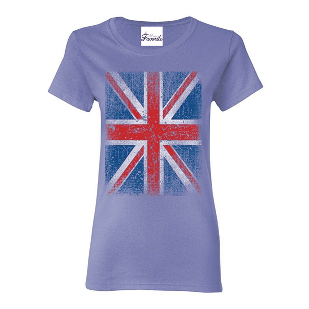 Mom's Favorite - Womens Union Jack British Flag Short Sleeve T-Shirt ...
