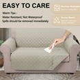 thumbnail image 5 of U-NICE HOME Reversible 4 Seater Sofa Cover Machine Washable Couch Slipcover Furniture Protector for Dogs with Elastic Straps Water Repellent, 91inch Sofa, Beige/Beige, 5 of 6