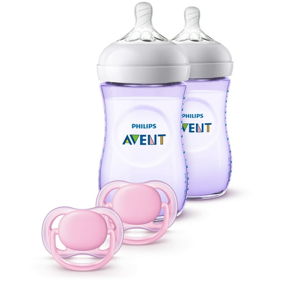 Philips Avent Natural Baby Bottle Purple Baby Gift Set SCD113/23