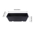 thumbnail image 2 of Tineasur Black Rectangular Indoor Plastic Planter Pot, 1 Piece for Home, Office, Garden Decoration, 2 of 6