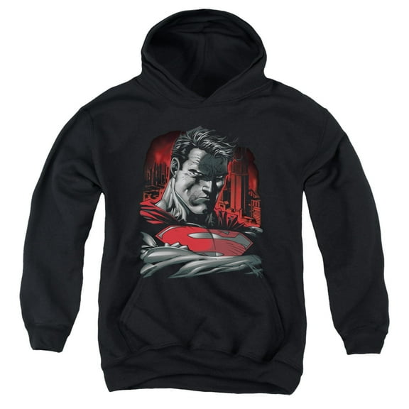 Superman - Man Of Steel - Youth Hooded Sweatshirt - Large
