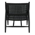thumbnail image 5 of SAFAVIEH Soleil Modern Leather Woven Accent Chair, Black, 5 of 11