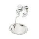 thumbnail image 4 of Portavelas giratorio, candelabro, regalo de vacaciones, estatuilla, candelabro, luz de té para amantes de las velas, mamá, mujer, esposa y niños Plata 4 pulgadas, 4 of 9
