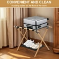 thumbnail image 3 of golytefs Bamboo Luggage Rack Foldable Suitcase Stand with Nylon Straps Suitcase Holder, 3 of 9
