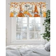 thumbnail image 6 of Gnome Pumpkin Fall Thanksgiving Kitchen Valances for Windows Vintage Orange Leaf Farmhouse Valance Curtains&nbsp; for Kitchen /Living Room/Bedroom/ Bathroom Decor, 42"x12 " ,Rod Pocket 1 Panel,, 6 of 7