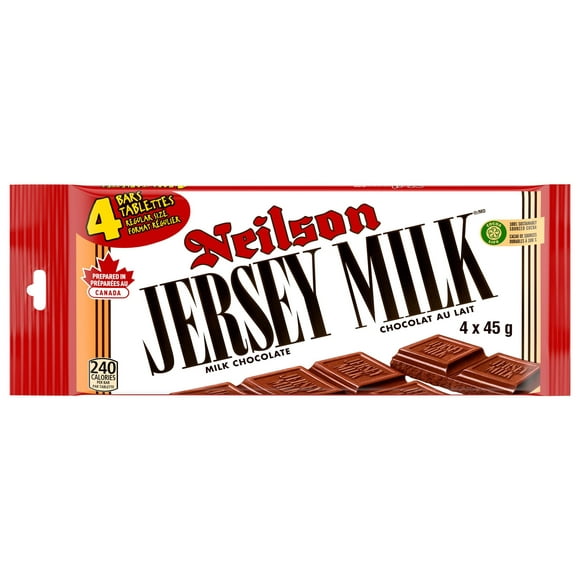 Nielson Jersey Milk, Milk Chocolate, 4 Count, 180 g, 180 g