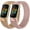 Rose Gold+Rose Pink, variant on 2 Pack Bands Compatible with Fitbit Charge 5 Bands for Women Men, Stainless Steel Mesh Loop Adjustable Magnetic Metal Strap Replacement Wristband for Fitbit Charge 5 Advanced Fitness & Health Tracker