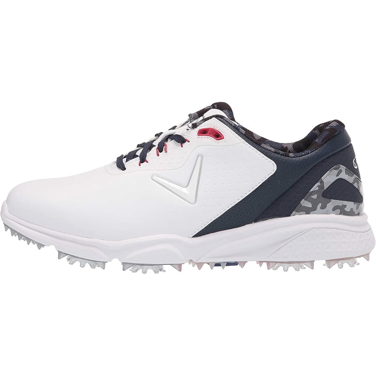 Callaway Coronado V2 Men\'s Lightweight Golf Shoes in Light White, Camo Trim Callaway Coronado V2 Fairways For Warriors USA American Flag  main image 3