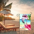 thumbnail image 4 of Hello Summer Flamingo Welcome Garden Flag 12 x 18 Inch Small Vertical Double Sided Seasonal Decoration Outside Decor for House Home Yard, 4 of 6