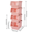 thumbnail image 2 of 4 PCS Stacking Storage Baskets, Stackable Organizer Baskets, Stackable Storage Bins, 2 of 16