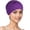 Purple, variant on Womens Hijab Undercap Solid Pull On Full Coverage Bonnet Gathered Back Fitted Head Cover Smooth Front Everyday Headwear