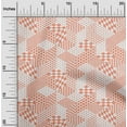 thumbnail image 2 of oneOone Polyester Spandex Peach Fabric Geometrical Mix Sewing Material Print Fabric By The Yard 56 Inch Wide, 2 of 4
