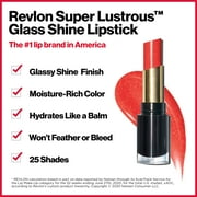 Revlon Super Lustrous Glass Shine Lipstick, Moisturizing Lipstick with Aloe, 011 Glistening Purple, 0.15 oz