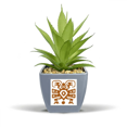thumbnail image 1 of Mexico Totems Mexican Ancient Civilization Fake Pineapple Flower Pot Vase Mini Decor, 1 of 3