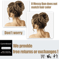 thumbnail image 6 of MORICA 1PCS Messy Bun Hair Scrunchies Curly Wavy Heat Ponytail Synthetic Chignon for Women Updo Hairpiece Ash Blonde & Lightest Blonde, 6 of 7
