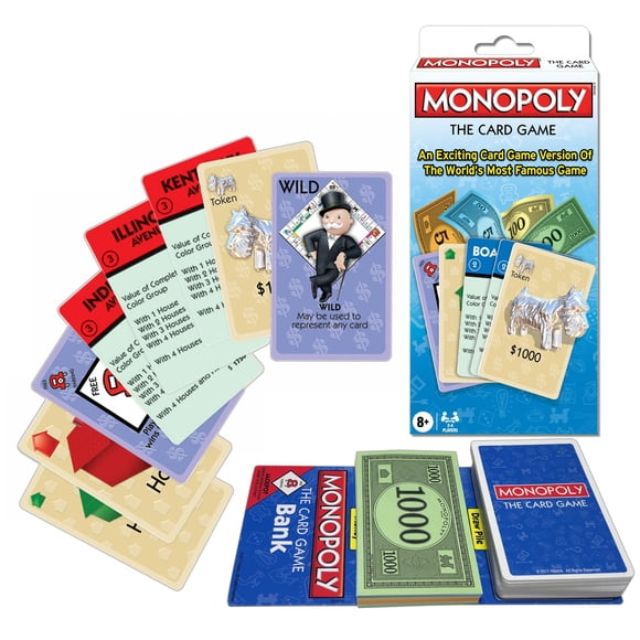Juego de cartas Winning Moves Monopoly The Card Game Versión USA