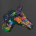 thumbnail image 2 of Colorful Neon Horse | Dean Russo Art Animal Lover Womens T-Shirt, Charcoal, X-Large, 2 of 6