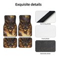thumbnail image 4 of Fuzoiu Cool Black Gold Dragon Print Carpet Floor Mats for Car,Car Foot Mat Set,Universal Fit 4 Piece Mat Pad Set,Fits Most Cars Trucks Vans Sedans SUV Auto Carpet Mat Se, 4 of 7