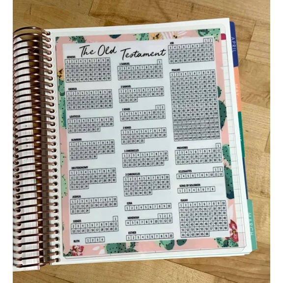 Bible Readings Tracker New/Old Testament Dashboard 4 Use W Erin Condren Planner