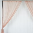 thumbnail image 6 of BalsaCircle 10 feet x 10 feet Sheer Voile Backdrop Drapes Curtains 2 Panels 5x10 feet Wedding Party Dusty Rose, 6 of 8
