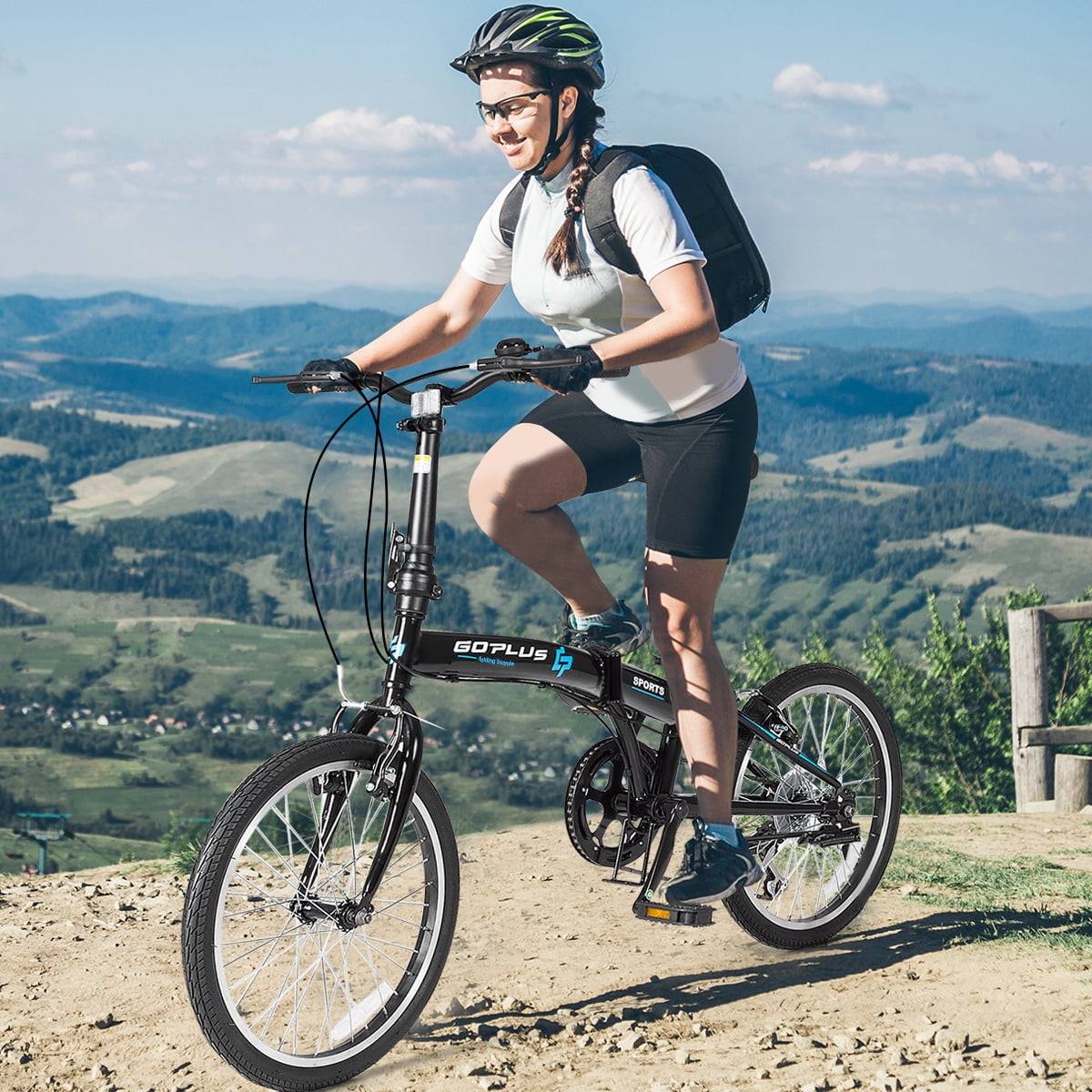 goplus folding bike