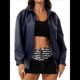 thumbnail image 3 of Chaquetas de Holgadas de Larga con Solapa para Mujer, Moda Otoño 2025, Ropa de Invierno. Azul Oscuro XXL, 3 of 10