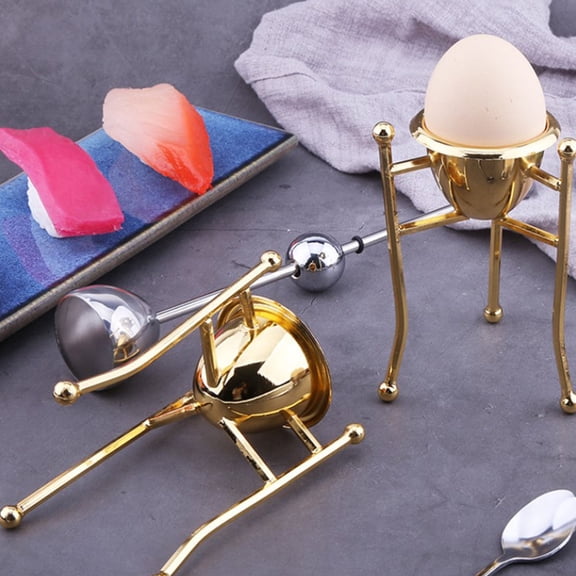 ULTNICE 1Pcs Golden Egg Cup Holder Modern Design for Dining Room Accessories