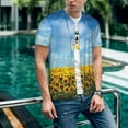 thumbnail image 6 of Uemuo Blooming Sunflower Field Print Mens Polo Shirts Baseball T-shirt Performance Short Sleeve Golf Shirt Moisture Wicking Athletic Casual Collared T-Shirt-3X-Large, 6 of 7