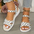 thumbnail image 2 of Women's Polka Dot Sandals, Low Heel Open Toe Wedge, Breathable, Summer Casual Beach Shoes Lightweight Women Sandals 37, 2 of 8