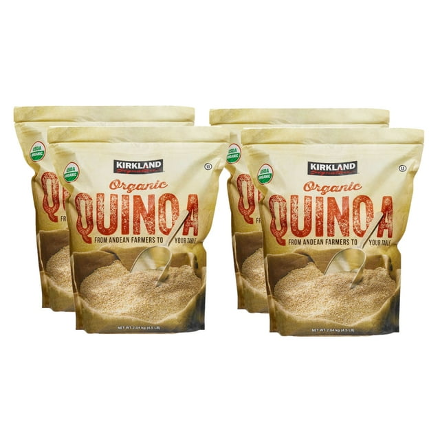 4 Pack Kirkland Signature Organic Quinoa, 4.5 lbs