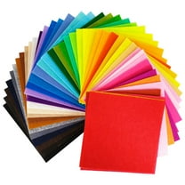 6 x 6 Inches Felt Sheets for Crafts, 40Pcs Squares Fabric Sheets, Assorted Colors Non Woven Pack, 1mm Thick, Stiff Paper for DIY Sewing Craft Patchwork Decoration