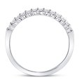 thumbnail image 2 of 14kt White Gold Womens Round Diamond Machine-set Wedding Band Ring 1/4 Cttw, 2 of 4